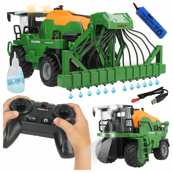 Tractor zburator Stator, 1:24, efecte luminoase LED, apa, set complet