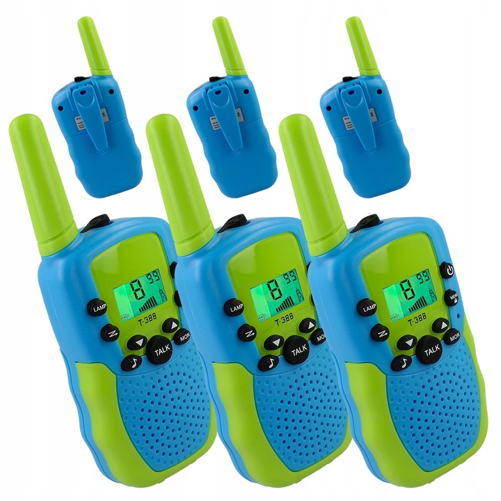 Set 3x statii radio Stator, verde, pentru copii, 3 ani+