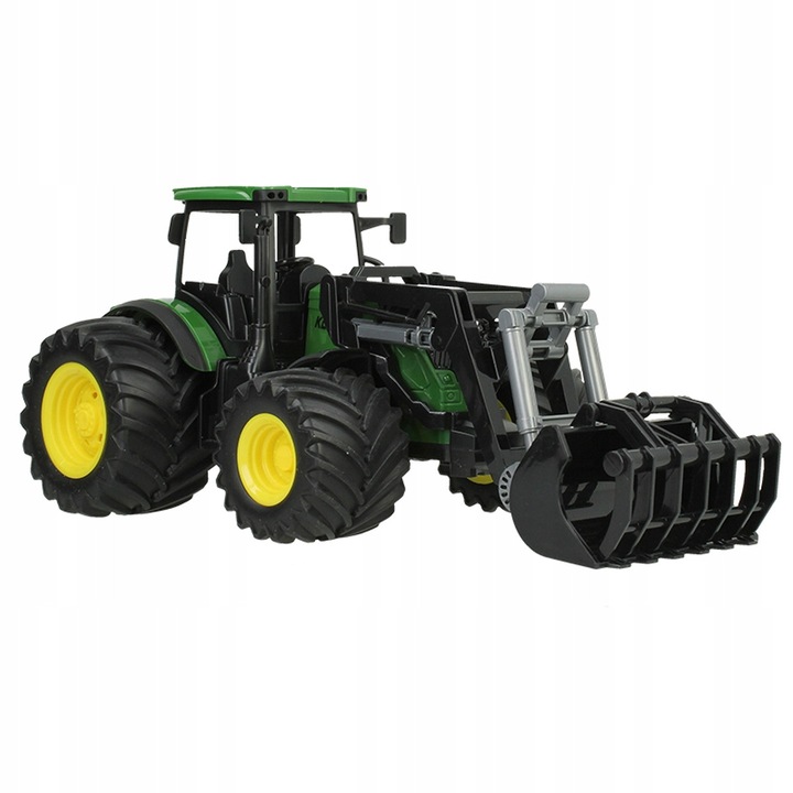 Tractor agricol Stator cu buldozer si incarcator frontal pentru paie,, roti mari, 28x14,5x12cm, pentru copii 3+ ani