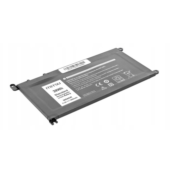MITSU laptop akkumulátor, 3400mAh, Li-ion, 11.4V, Dell Vostro 14 (5468) és Inspiron 15 (5568) modellekhez