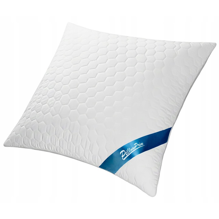 Антиалергична възглавница PillowPrim 70x80 см, бяла, дебелина 18 см, с регулируема пълнеж, сезонна
