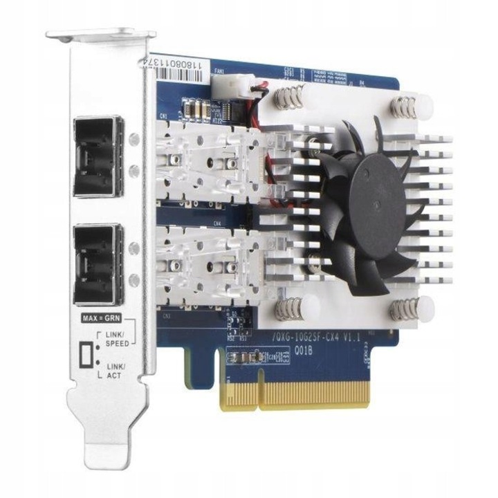 Placa de retea QNAP QXG-10G2SF-X710, 2x10GbE SFP+, 2 porturi