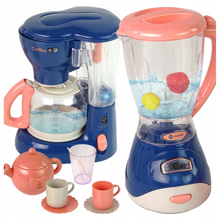 Set expresor de cafea, Stator, blender, cana, multicolor