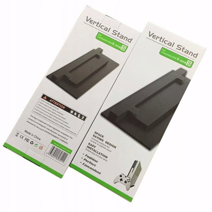 Függőleges tartó Xbox One S konzolhoz, fekete, 22,5x9x1,8cm