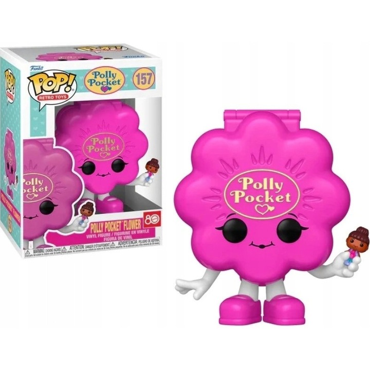 Figurina Polly Pocket POP! Flower Shell, 9 cm, multicolor