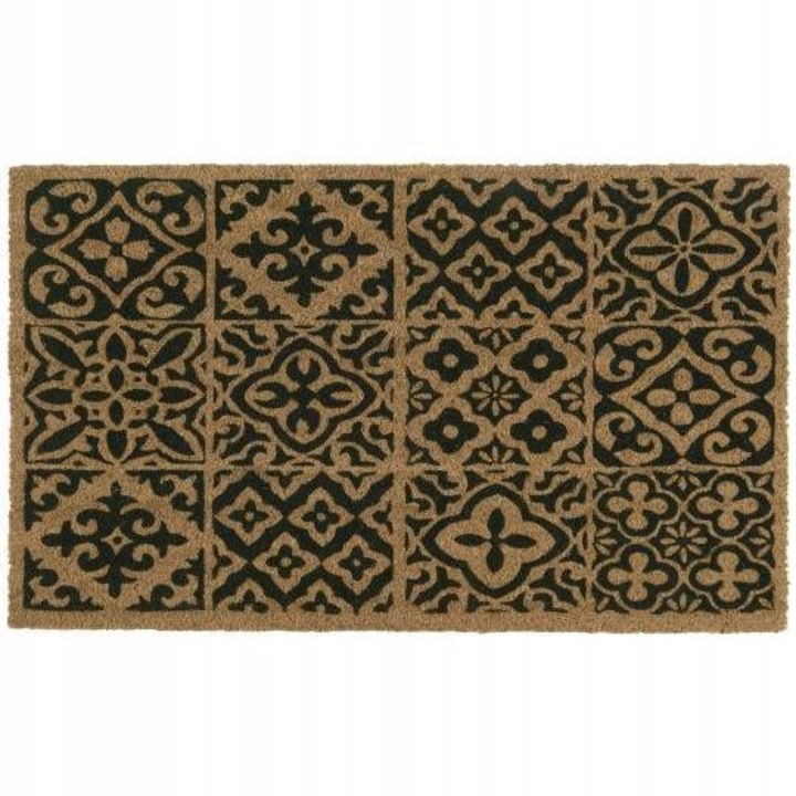 Covoras de intrare Ib Laursen, fibra de cocos, 7x45x1cm, maro/negru