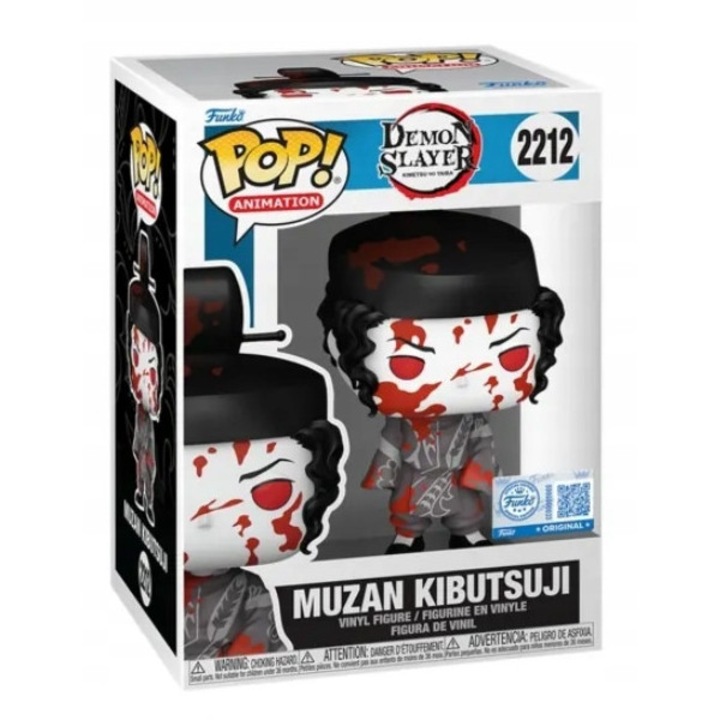 Funko Pop! Muzan Kibutsuji figura, 9,5cm, vinyl, gyűjtői doboz 9x11x16cm