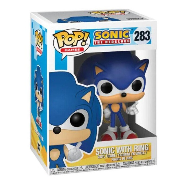 Figurina Funko Pop! Sonic cu inel, 10cm
