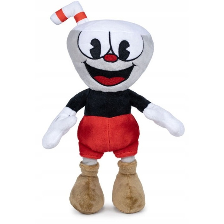 Плюшена играчка Cuphead, Play by Play, 20 см, характерна маска, големи очи