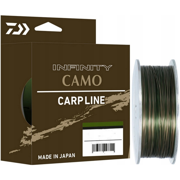 Daiwa Infinity Camo horgászzsinór 0.30mm/500m, nagy ellenállás, terepmintás zöld szín