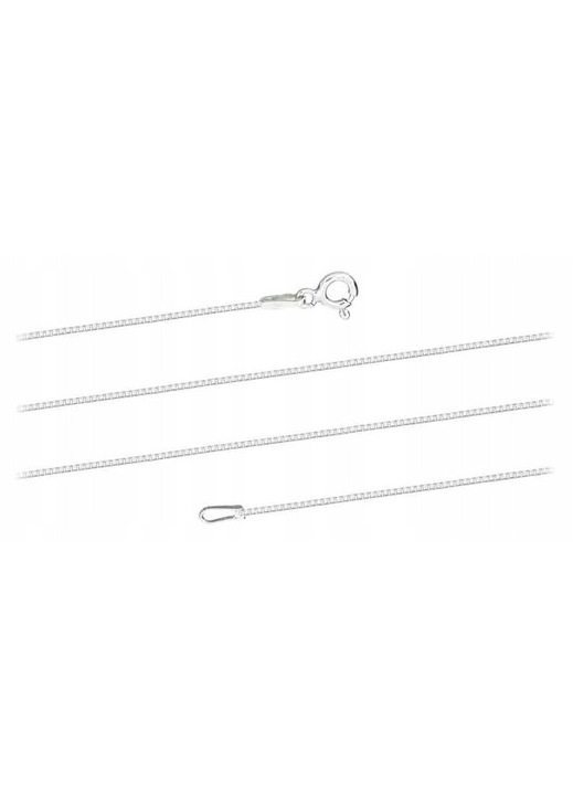 Lant de argint Siju, 0,7mm, 35cm, hipoalergenic, argintiu