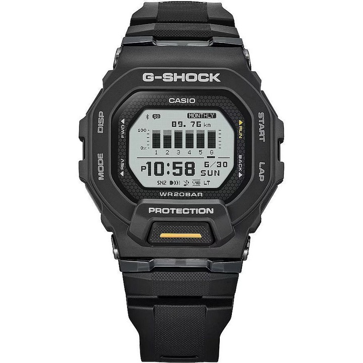 Casio G-SHOCK G-Squad GBD-200-1A1ER sportóra, fekete, méretei 50x50x15mm
