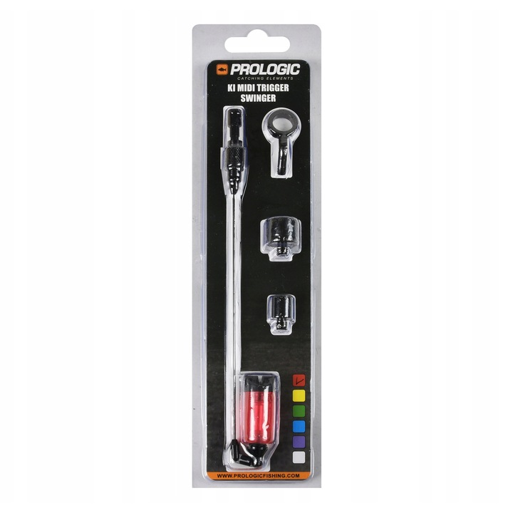 Sygnalizator pescuit Prologic K1 Midi, rosu, dimensiune midi, cu clip reglabil