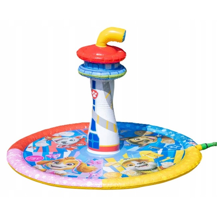 Saltea pulverizare cu aspersor pentru copii, Paw Patrol, 108cm, forma rotunda
