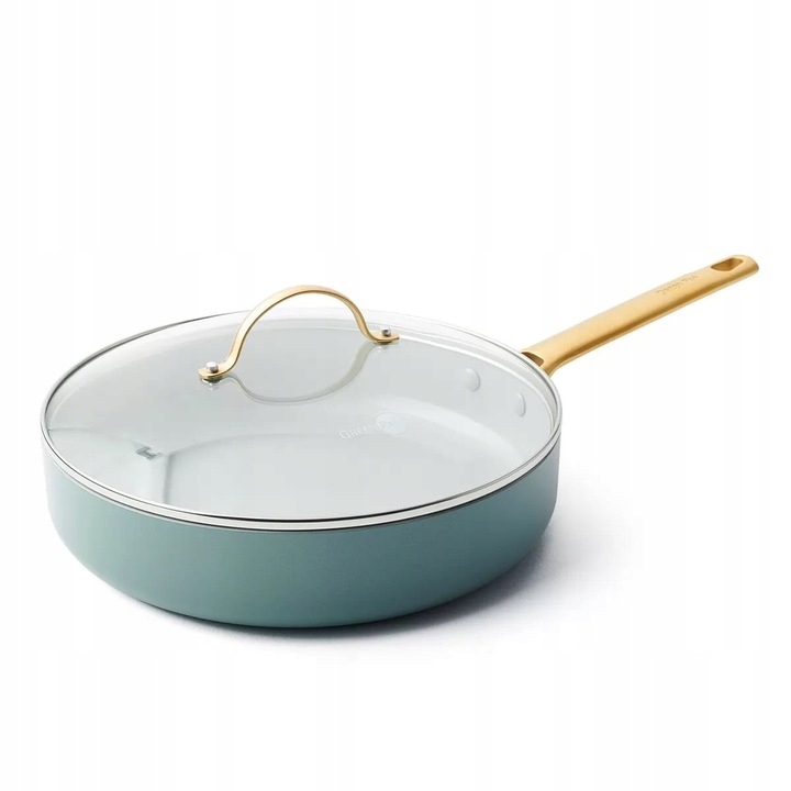 Тиган Padova Sky Blue с капак, GreenPan, 28см, керамичен, незалепващ, за индукция и газ