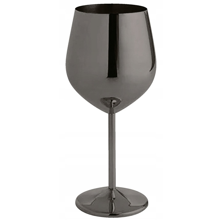 Pahare Paderno set 500ml, negru, din otel inoxidabil, pentru vin rosu si alb