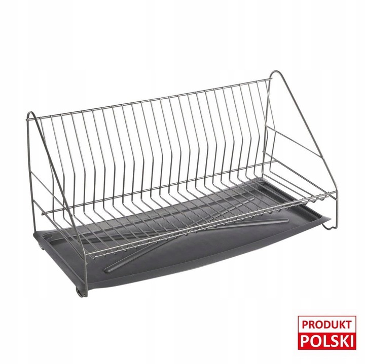 Metpol edényszárító 60cm, szürke, tartóval, méretei 58x26x23cm