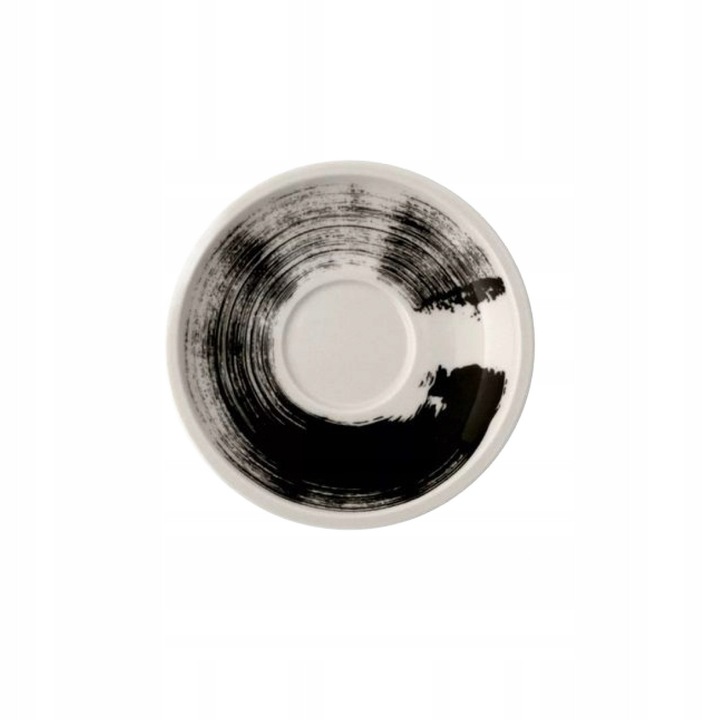 Villeroy&Boch Coffee Passion Awake kávéscsésze alátét, porcelán, festett dekorral, fekete/fehér, 17 cm