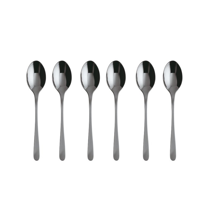 Комплект 6 еспресо лъжички Sambonet Taste PVD Black, неръждаема стомана