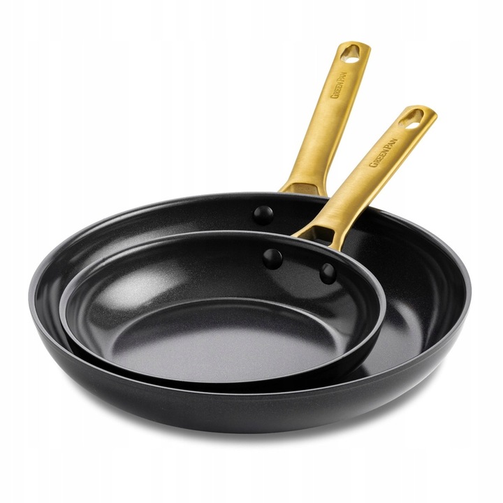 Комплект тигани GreenPan Padova 20x26cm, черен, алуминий, с дръжки от неръждаема стомана