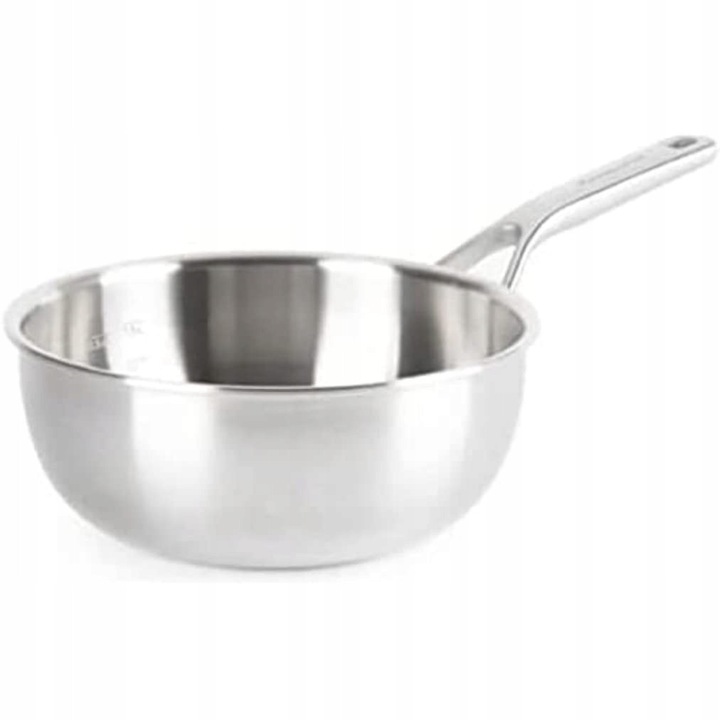 KitchenAid szakács serpenyő, rozsdamentes acél, 22cm/3.1l, tapadásmentes, indukciós, ezüst