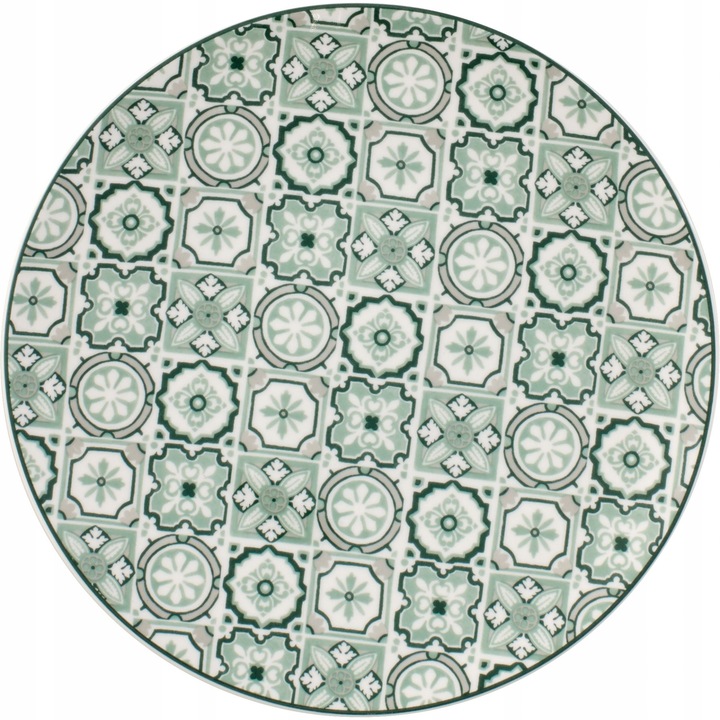 Villeroy&Boch Jade Caro reggelizőtányér, prémium porcelánból, vintage csempe mintával, mosogatógépben és mikrohullámú sütőben is használható, Többszínű, 21 cm