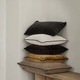 Poszewka de perna Blomus Velvet 40x40cm Moonbeam, 100% bumbac, cu lama din piele vegana