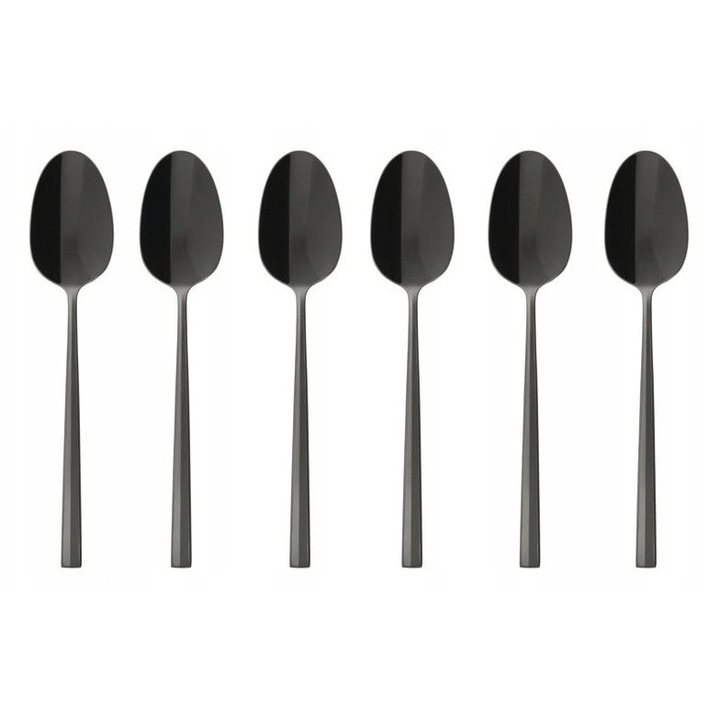 Комплект Десертни Лъжички Sambonet, Moka Rock Pvd 2, Black, 6 Части