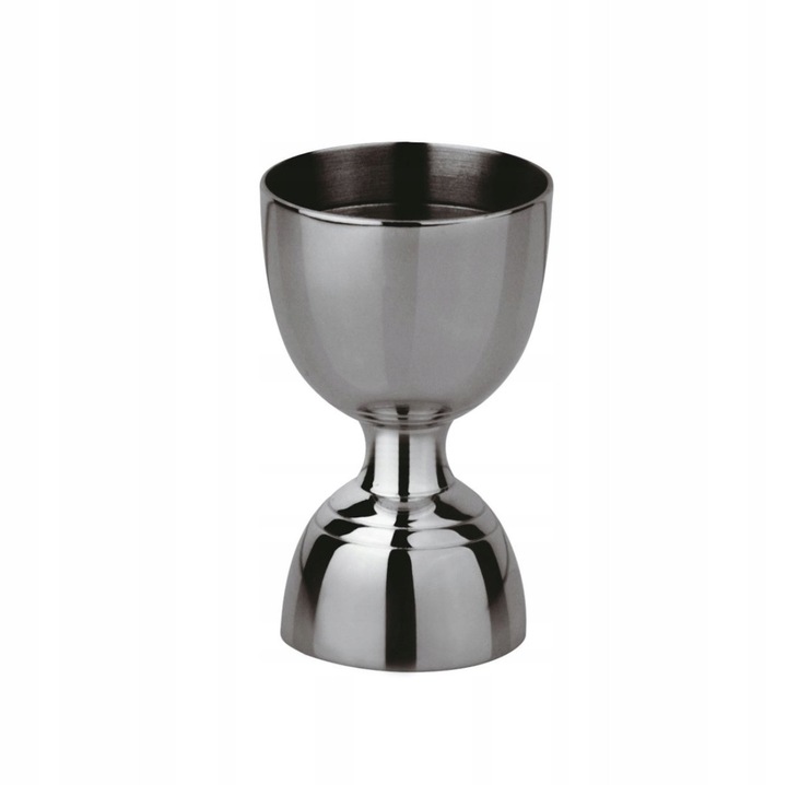 Cana de masurat dubla Paderno Cup Double, pahar dozator din inox, negru, 30/60 ml
