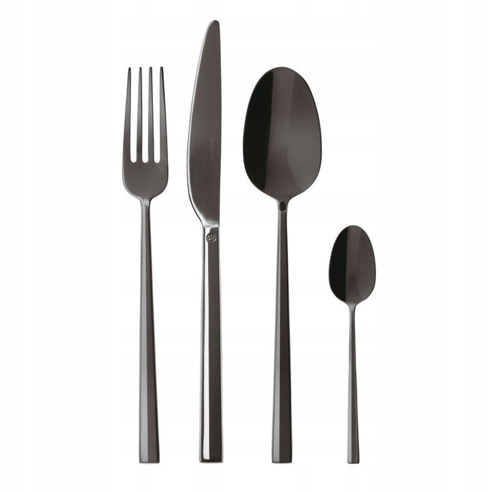 Комплект Прибори За Хранене Sambonet, Rock Pvd 2, Black, 24 Части