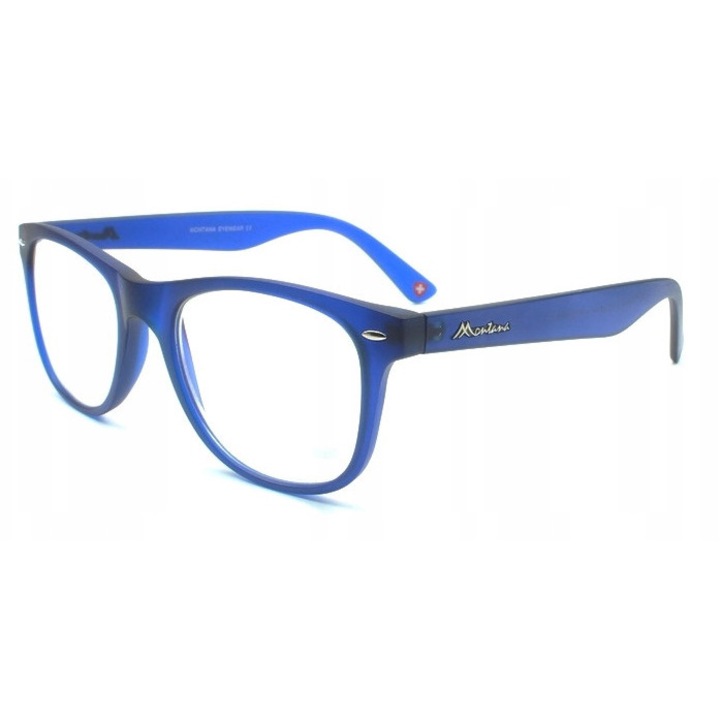 Ochelari de vedere Montana BLF67C, +2.00, asferici, albastri, cu etui, dimensiuni 5,2x4,1cm