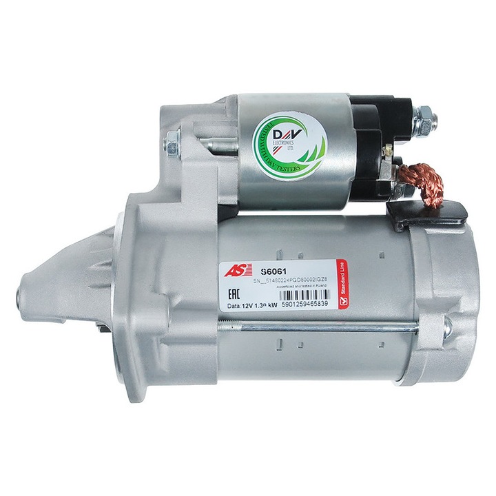 AS-PL önindító, 1.30kW, 12V, 9 fog, 74x16mm, készlet