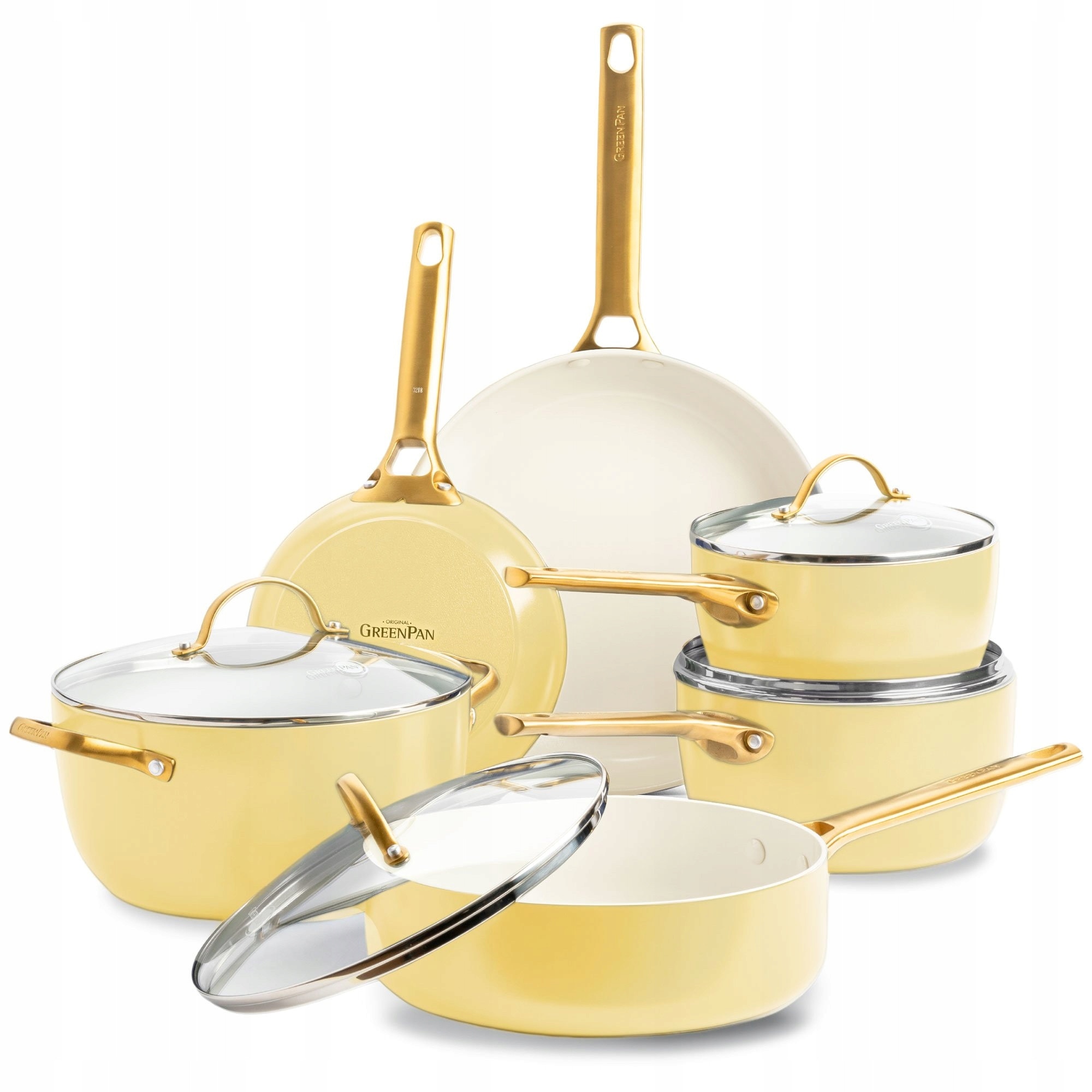 Set oale si tigai GreenPan Padova Reserve 10 elemente, galben