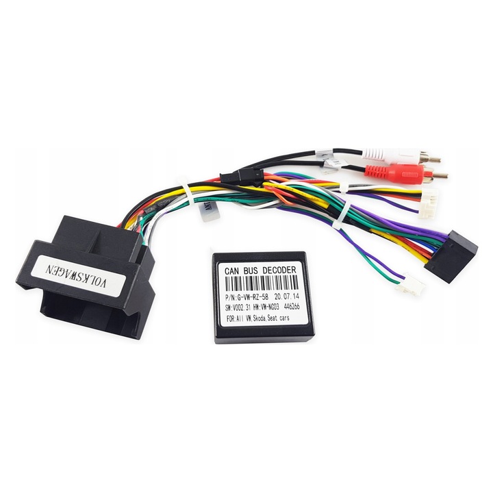 Modul CAN-BUS VORTEX pentru radio Android 16 PIN, compatibil cu automobile VAG, montaj intuitiv
