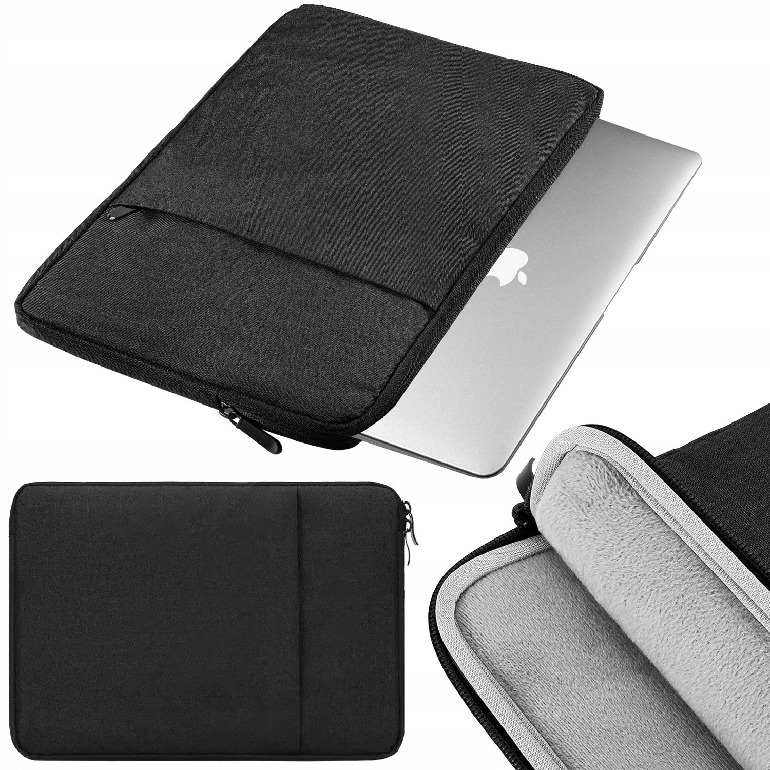 Etui Soft Case pentru MacBook Air 13" M1 si 13,3" Retina M1, ArmorCase, negru, 35x25x2cm