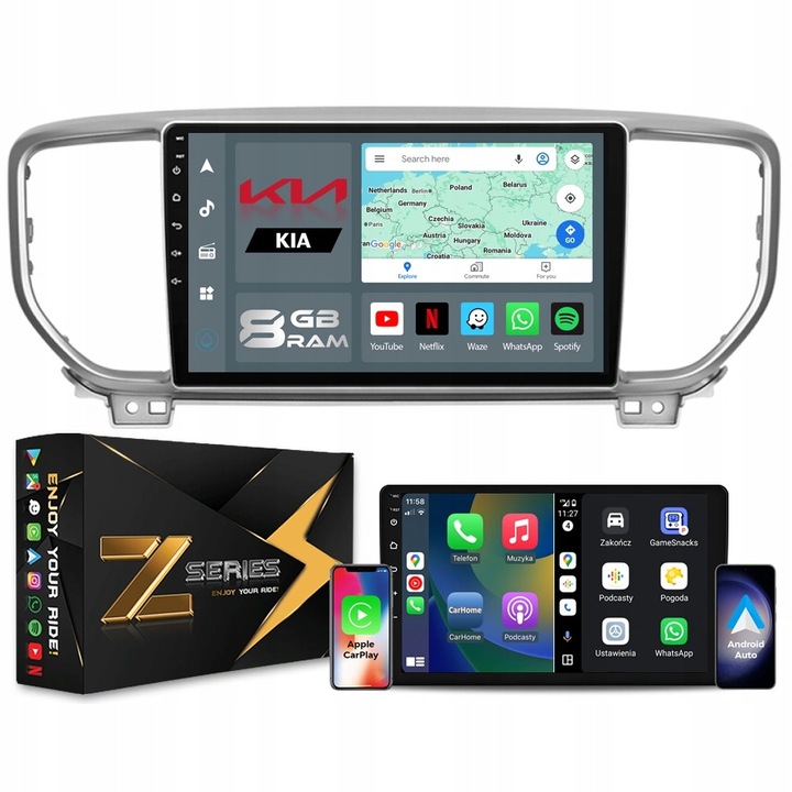 Navigatie GPS NCS ZQ9 pentru Kia Sportage IV 2018-2021, Android, 8GB, 9"