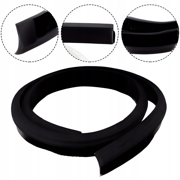 Lista anti-mucegai pentru baie, 100cm, neagra, rezistenta la apa, usor de montat
