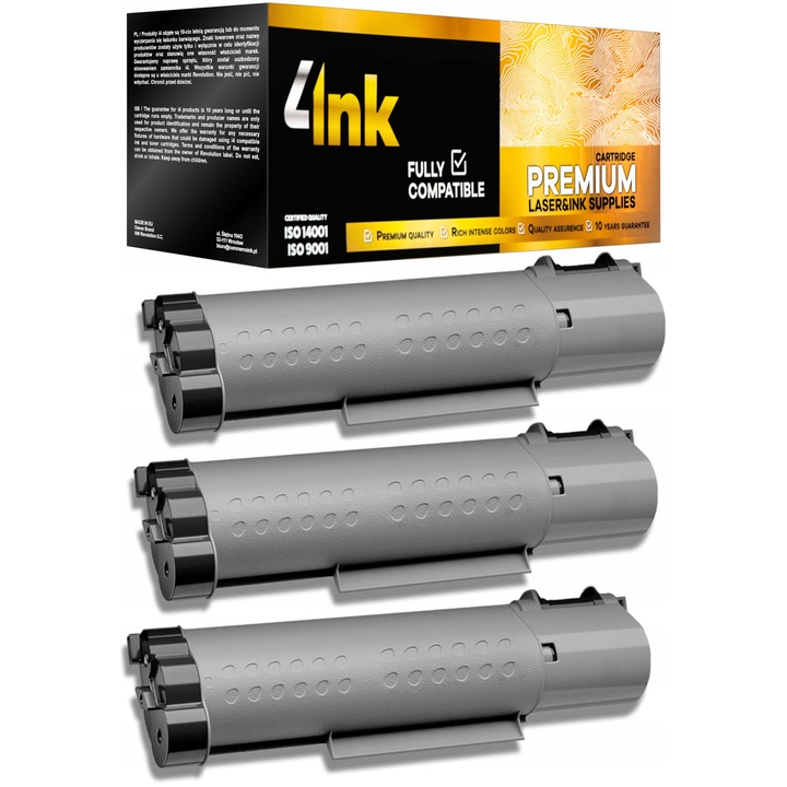 Set 3x Toner pentru imprimante BROTHER TN-B023, negru, capacitate 3x 2600 pagini