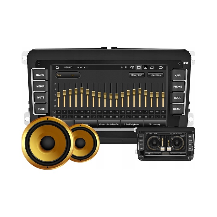 Radio auto NCS ZV7, 8GB RAM, 128GB ROM, ecran 7", Bluetooth, multicolor