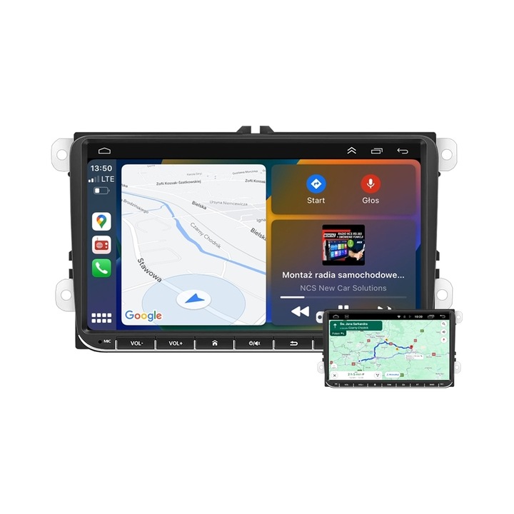 Radio multimedia NCS ZV9, 9" QLED, 8GB RAM, Bluetooth, set complet
