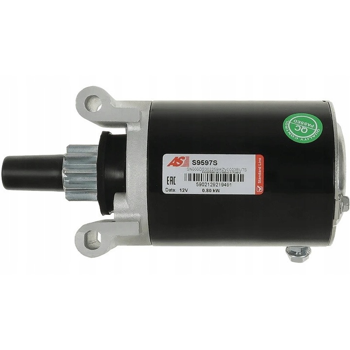 AS-PL 9597S indító traktor, 12V, 0.80kW, 10 fog, méretek 182x67x8.5mm