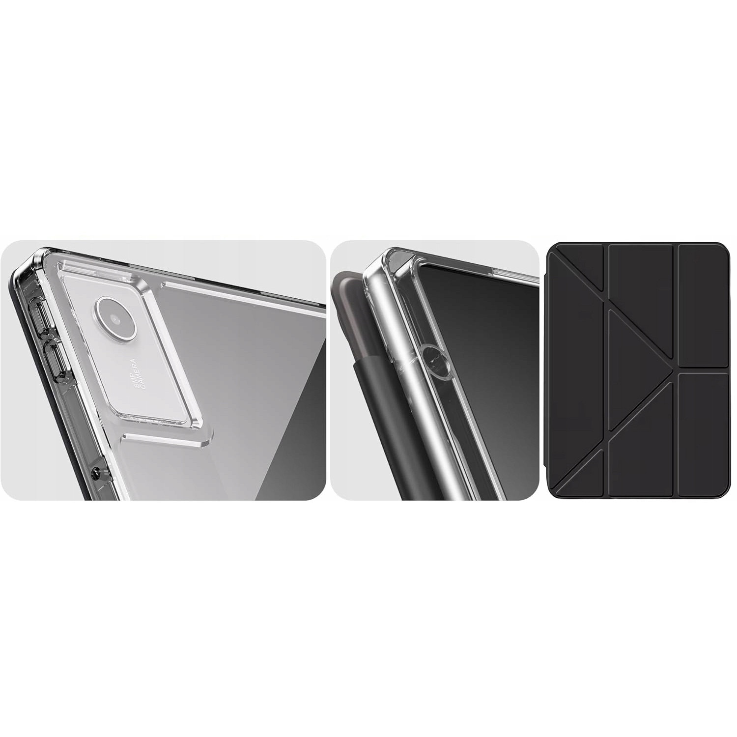 Etui de protectie pentru tableta Lenovo Idea Tab 11" 2025, ArmorCase, negru, cu suport pentru stylus, functie de suport, constructie pliabila