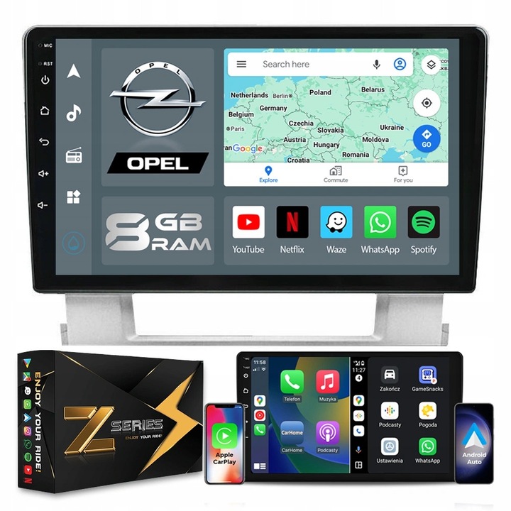 Navigatie GPS NCS ZQ9, Android 8GB LTE, 9" pentru Opel Astra J 2009-2015