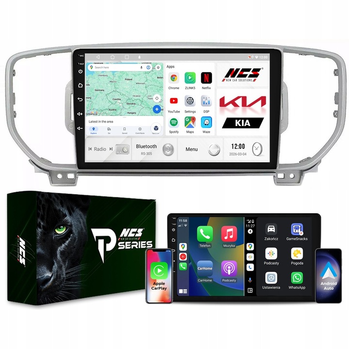 Navigatie GPS NCS Radio Android RS-305 2GB 9" pentru Kia Sportage IV 2016-2018