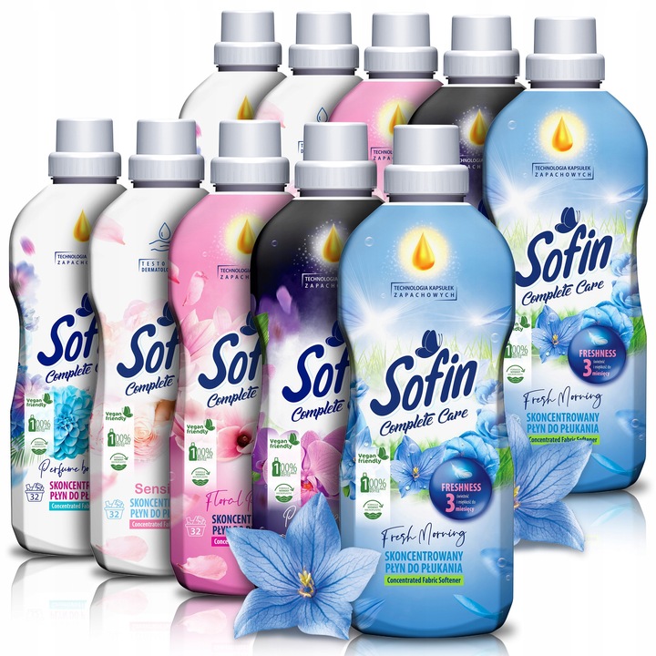 Sofin Complete Care öblítő mix szett 800ml x10, 5 illat, 320 mosás