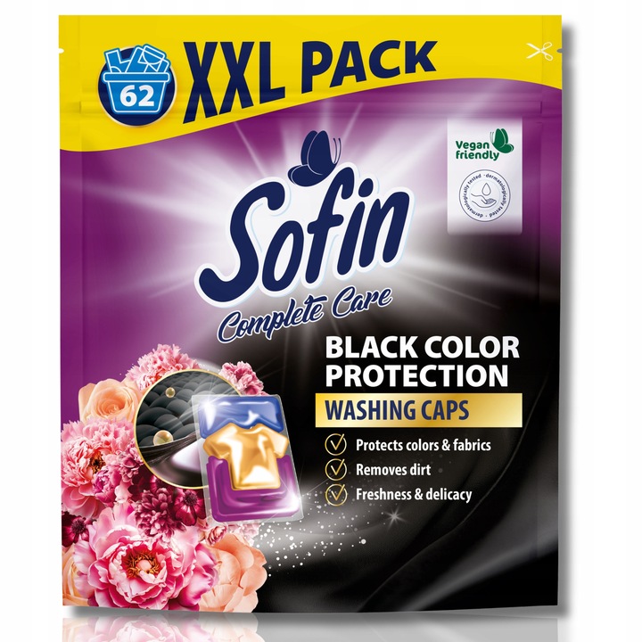 Sofin Kapszulák sötét ruhák mosásához, színvédelem, XXL 62 db