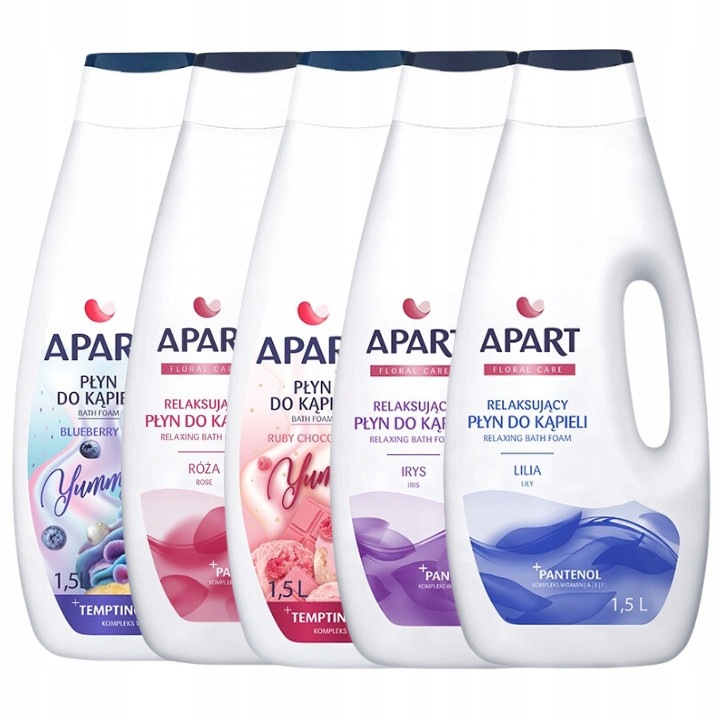 Spuma de Baie Apart Floral Care és Yummy szett, 5x1,5L, többszínű