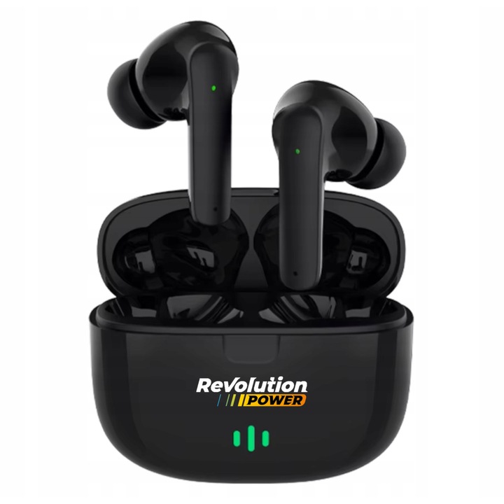 NM Revolution D1170 vezeték nélküli fejhallgató, Bluetooth 5.4, mikrofon, fekete, szett