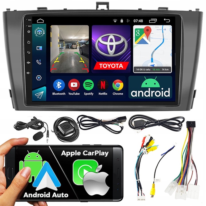 Radio auto NCS RS-305 pentru Toyota Avensis 3 III 2009-2015, 9" touchscreen, Android 12, 2GB RAM, WiFi