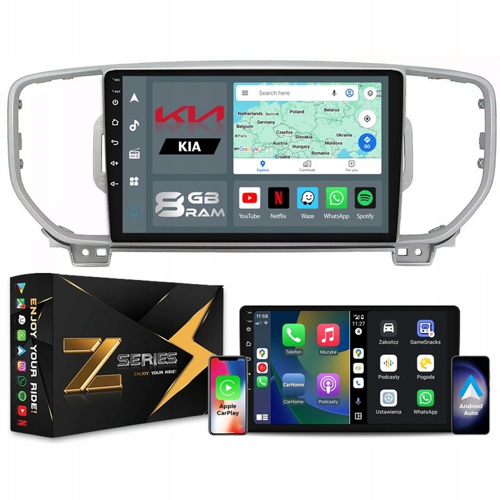 Navigatie GPS NCS ZQ9 pentru Kia Sportage IV 2016-2018, Android, 8GB, 9"